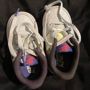 BRAND NEW NEVER WORN PURPLE, GREEN,GREY, AND RED TODDLER AIR FORCES